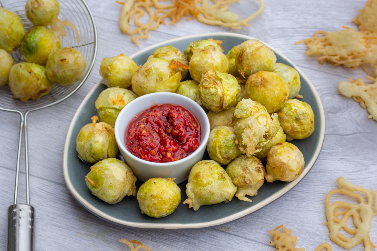 Frittierter Rosenkohl - Veganes Fingerfood