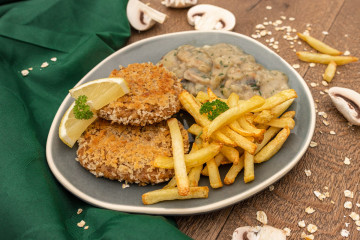 Vegane Schnitzel aus Haferflocken