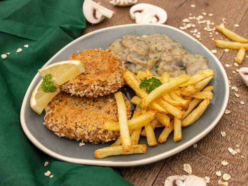 Vegane Schnitzel aus Haferflocken