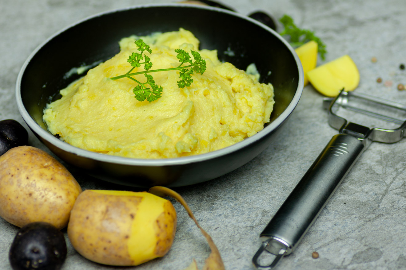 Veganes Kartoffelpüree aus Pellkartoffeln - Mehr-als-Rohkost.de