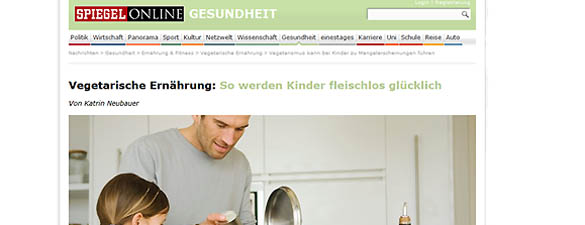 Spiegel Artikel: Vegetarische Ernährung bei Kindern Vegetarische Ernährung